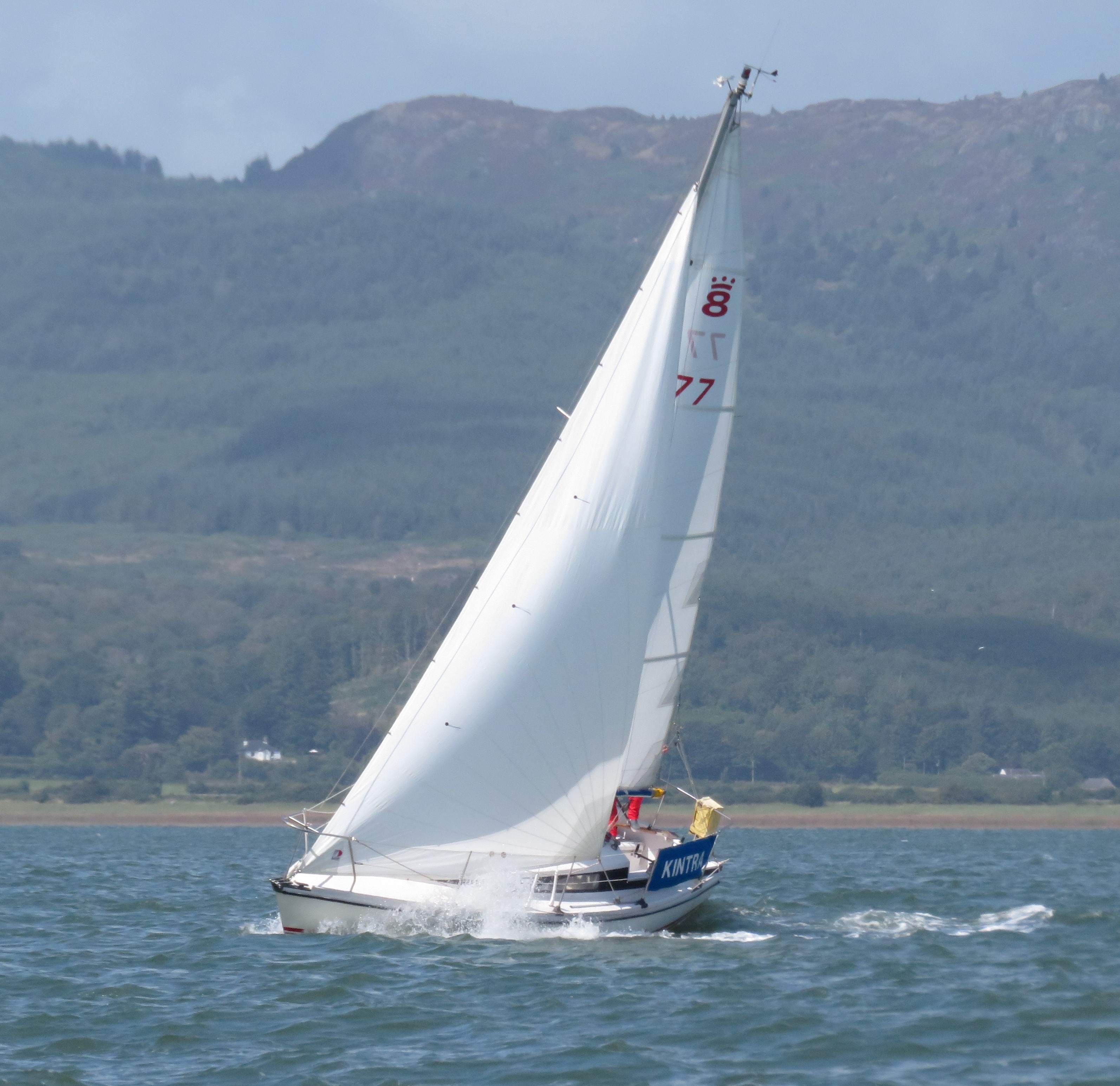 John Searle and crew enjoying a great sail aboard “Kintra” (photo: John Sproat)